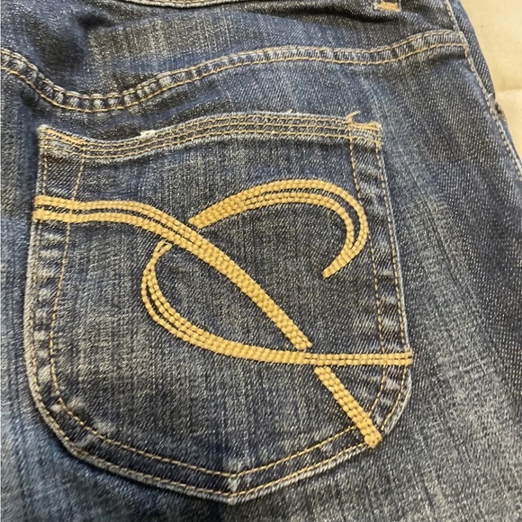 Chicos Platinum Jeans Womens Size 1 Reg Slim Tapered Mid Rise Denim Dark Blue - Picture 5 of 10